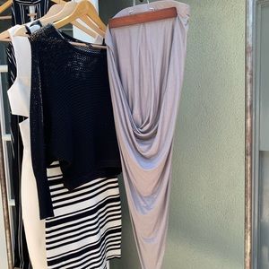 Helmut Lang high slit bunched side skirt